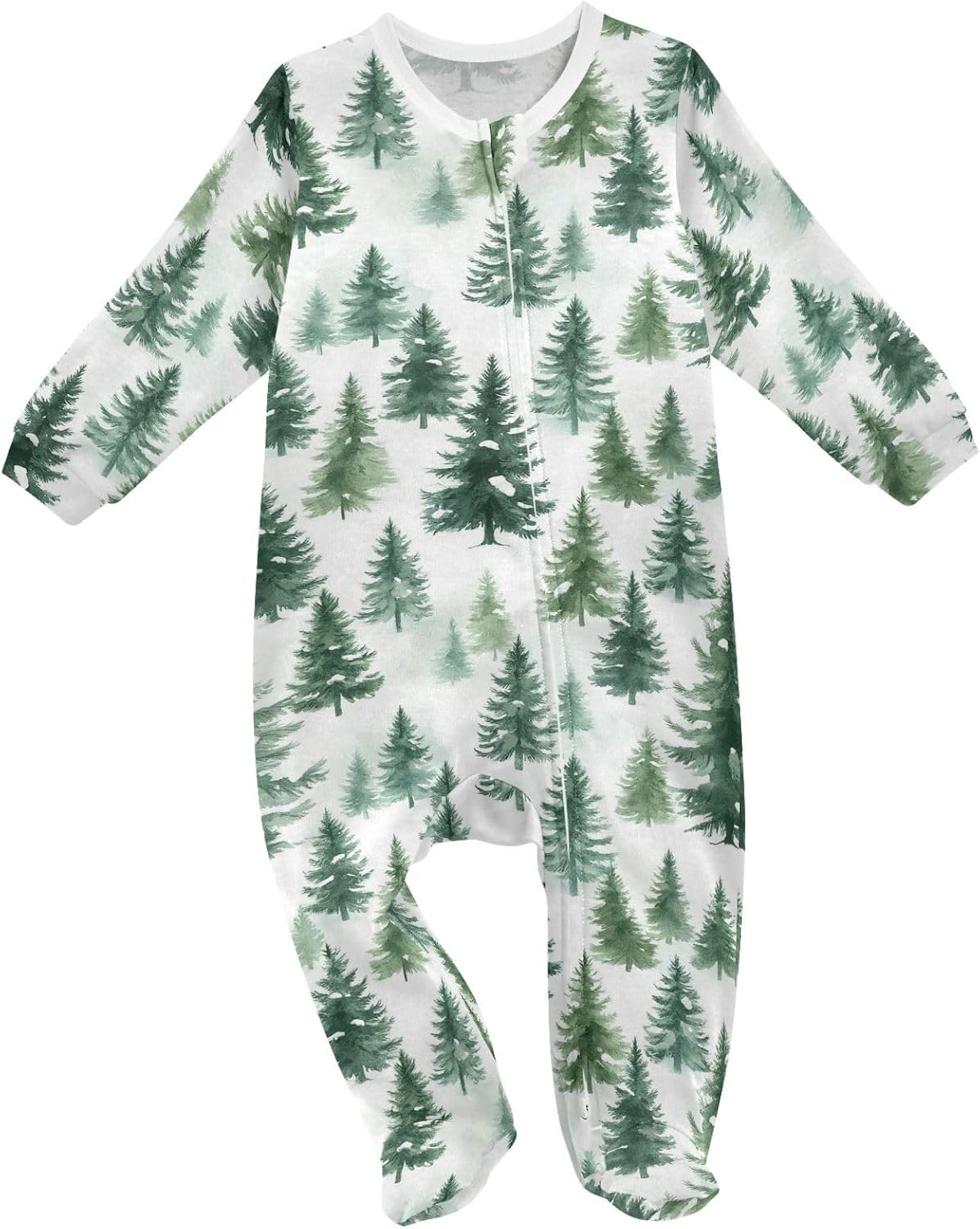 Pfrewn Baby One-Piece Footies Christmas Winter Newborn Rompers Cotton Footed Jumpsuit for Boys Girls 3-24M