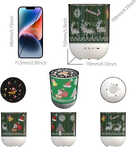 Miniatura 5 de Colorful Life Proyector dinámico de galaxia de luz nocturna para niños, luz musical, lámpara espacial giratoria con proyección animada, versión de