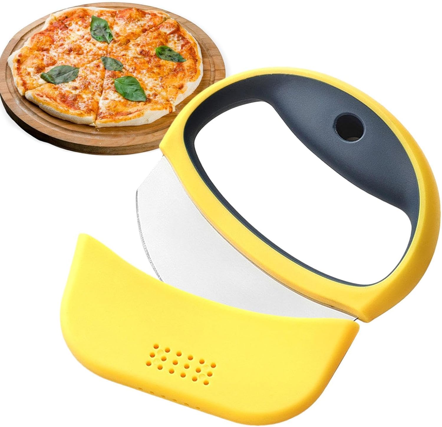 Pizza Cutter Rocker Heavy Duty Stainless Steel Pizza