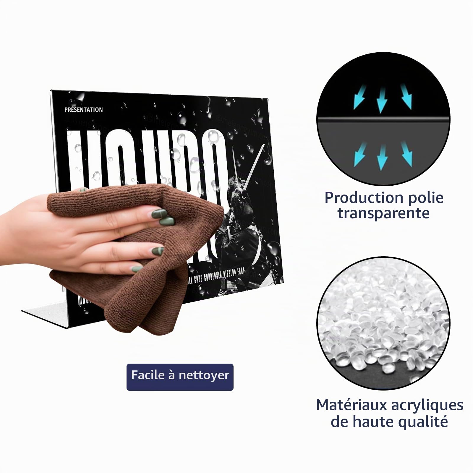 JMIATRY 6 Pcs Présentoirs de Table Acrylique a4, support pour menu de table, Support Menu Transparent, Porte-Menu A4 en Acrylique pour Mariage, Restaurant, Café, Hôtel