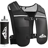Running Phone Holder Vest with 500ml&sol;17oz Running Water Bottle &vert; Waterproof Phone Pouch Reflective Vest &vert; 8 Pockets&comma; Lightweight Hydration &vert; Accessories for Men & Women