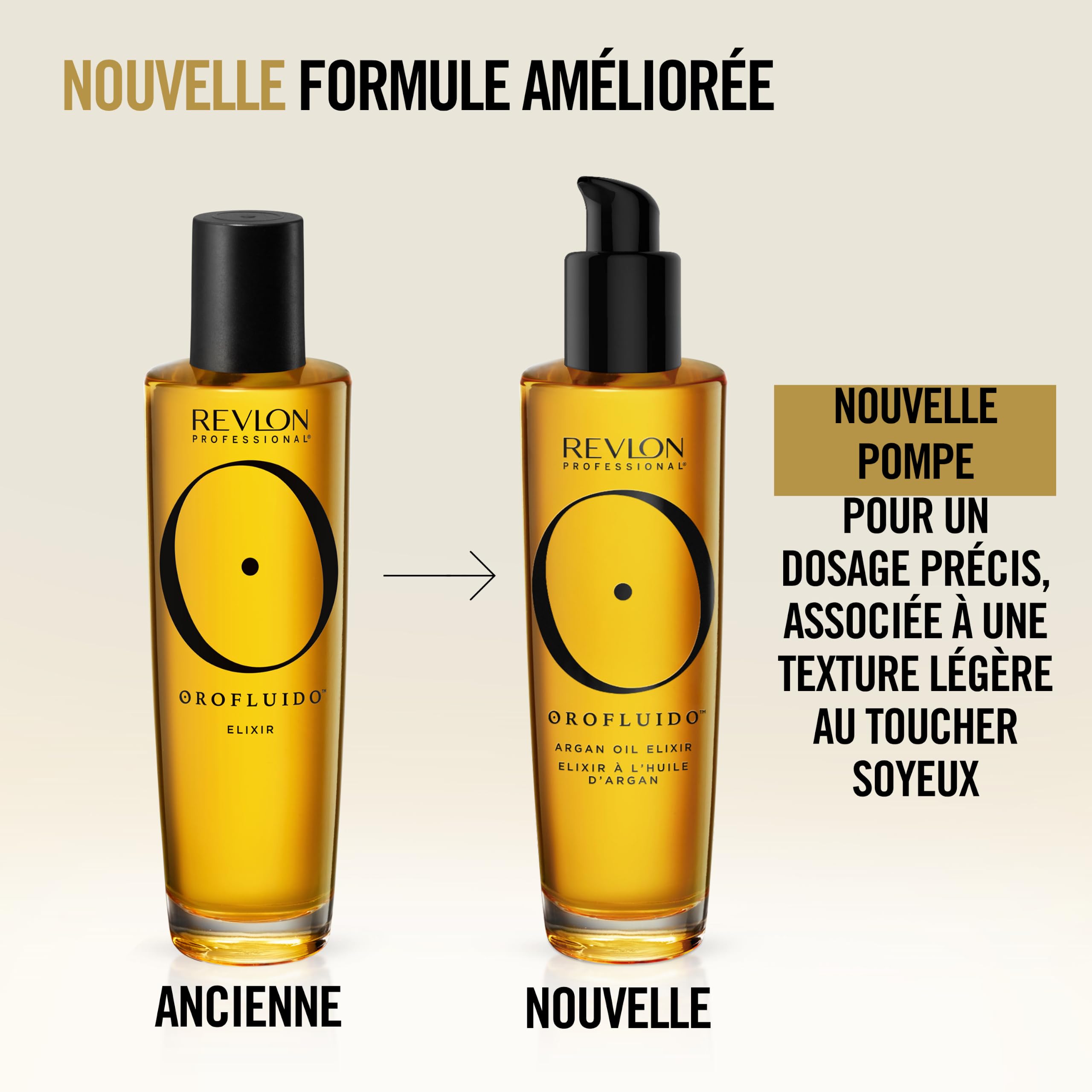 Revlon Professional Orofluido Original Huile Cheveux Argan 85ml | Élixir bio nourrissant enrichi en huile d'argan biologique pour cheveux secs et abîmés, notre ingrédient le plus précieux.