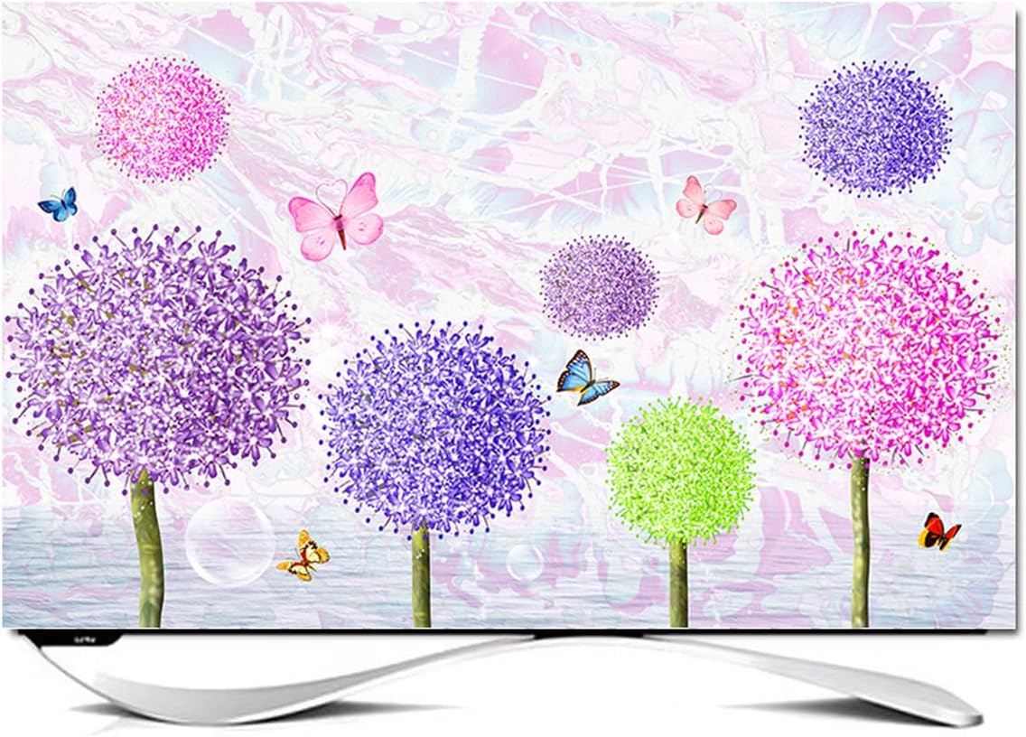 VUT TV Dust Cover,LED LCD TV Hanging Desktop Universal Curved Surface Waterproof TV Dust Cover,Floral Plants Pattern Dustproof Cloth For TV Cover(Size:40-43in(102x65cm),Color:A) VUT TV Dust Cover,LED LCD TV Hanging Desktop Universal Curved Surface Waterproof TV Dust Cover,Floral Plants Pattern Dustproof Cloth For TV Cover(Size:40-43in(102x65cm),Color:A)