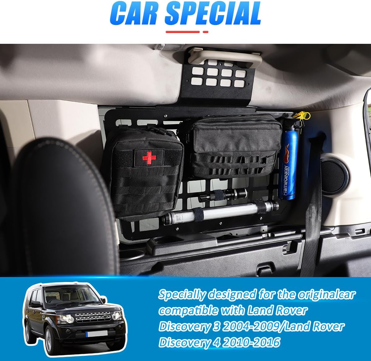 Alloy Modular Storage Panel System Rear Cargo Rack Trunk Shelf Interior Luggage Storage Carrier For Land Rover Discovery 3 4 LR3 LR4 2004-2016