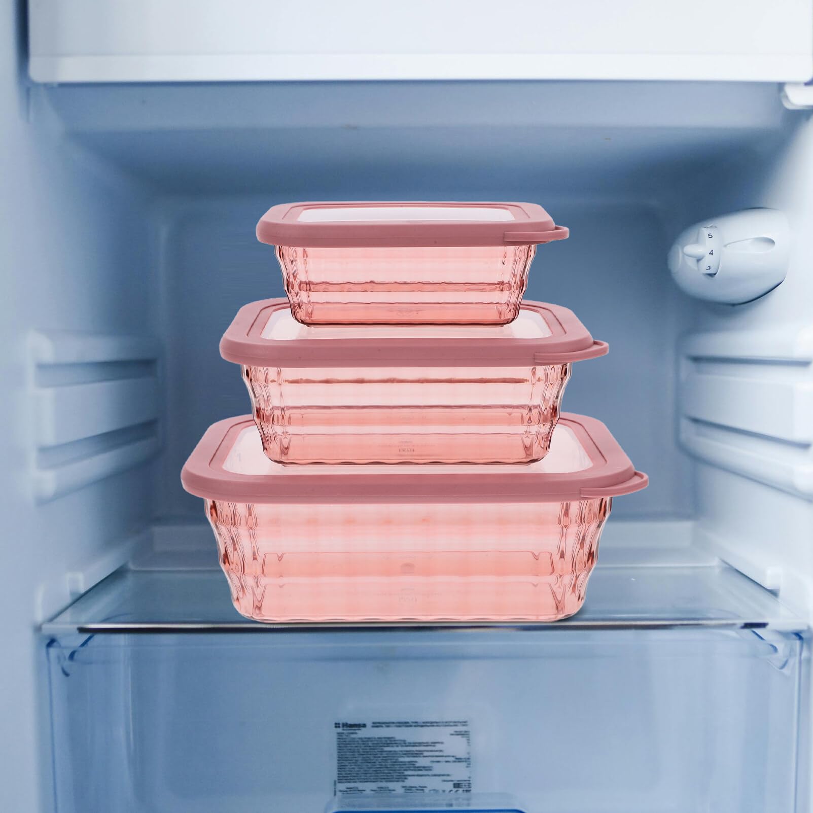 3stücke Küchen-aufbewahrungsbox Luftdichter Behälter für Obst und Gemüse Transparenter Getreidebehälter Frischhaltebox für Lebensmittel Kühlschrankbox zum Organisieren von Vorräten