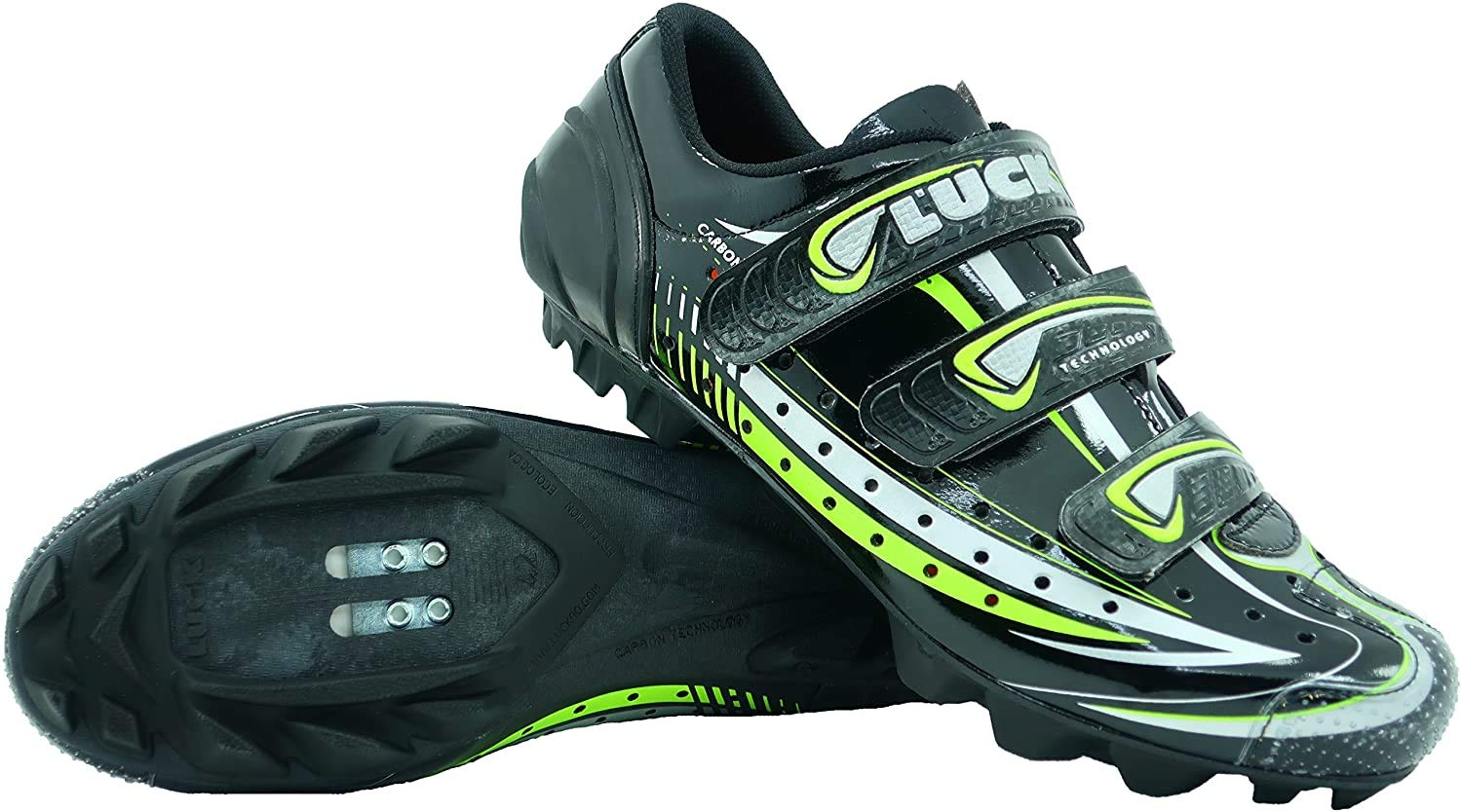 LUCK Scarpe da Ciclismo Master, con Suola in Carbonio e Tripla Striscia per Un Supporto Perfetto