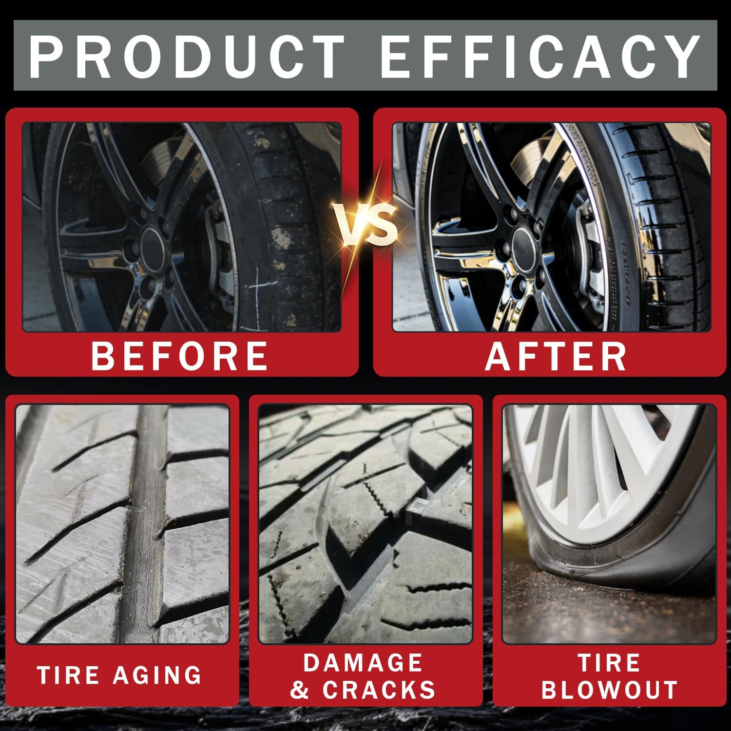 2PCS Tire Shine Cream - Car Tire Ceramic Coating for Deep Black Gloss, Powerful Wheel Cleaning Refurbish Wax with UV Blocking Dust, Tyre Nourish Cream for Long-Lasting Auto Care