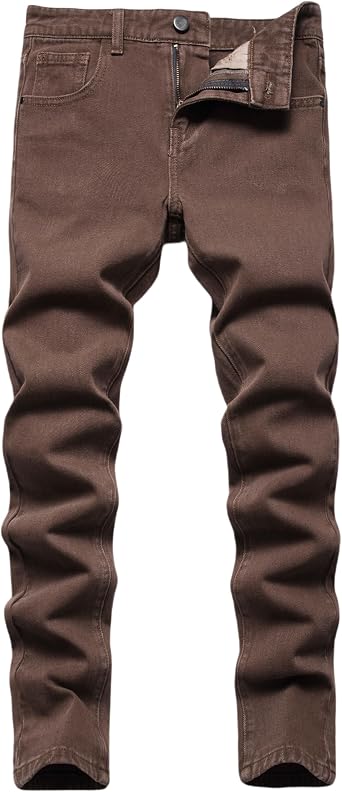 Boys Slim Fit Ripped Destroyed Distressed Stretch Jeans Pants