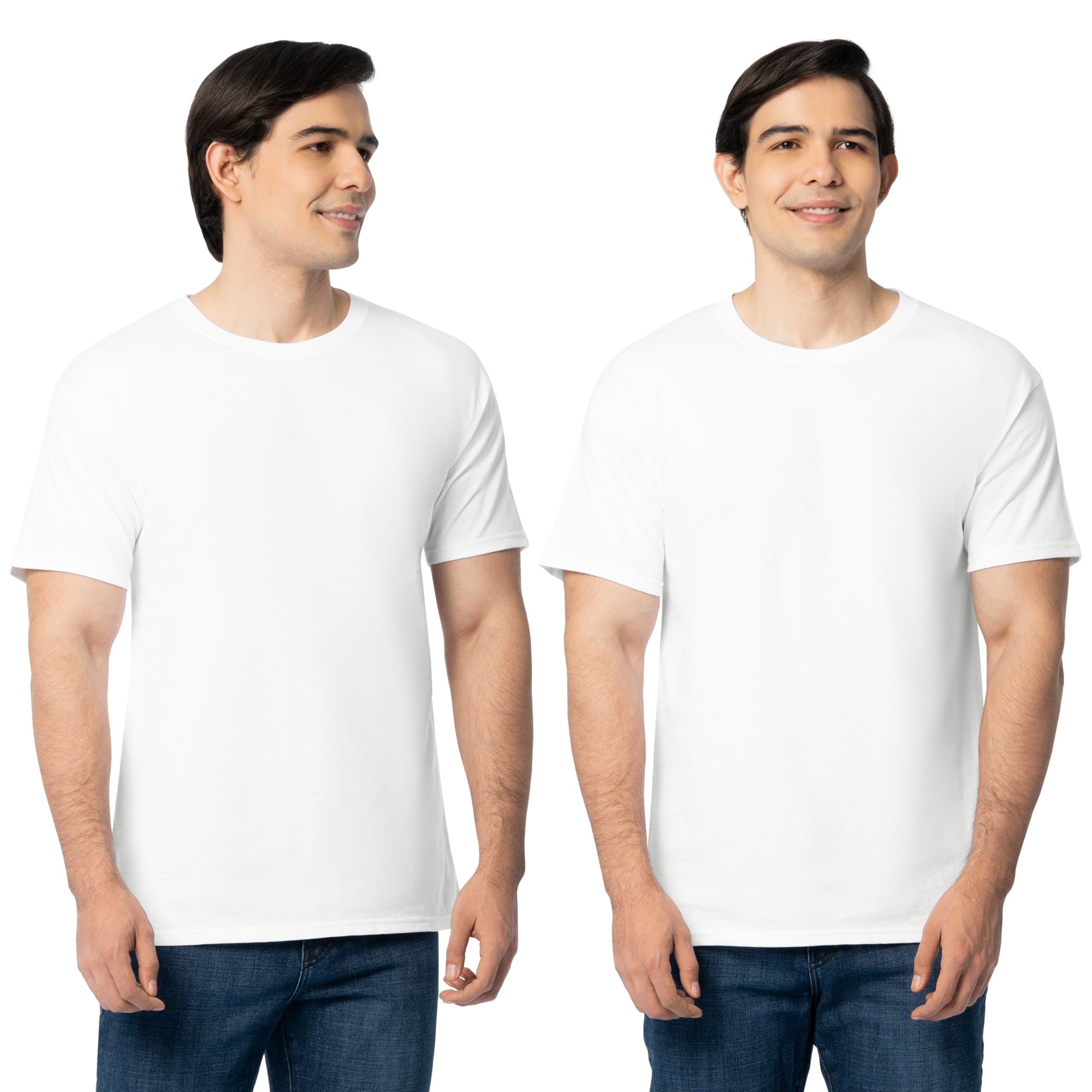Mens Eversoft Cotton T Shirts, Breathable & Moisture Wicking with Odor Control, Sizes S-4x