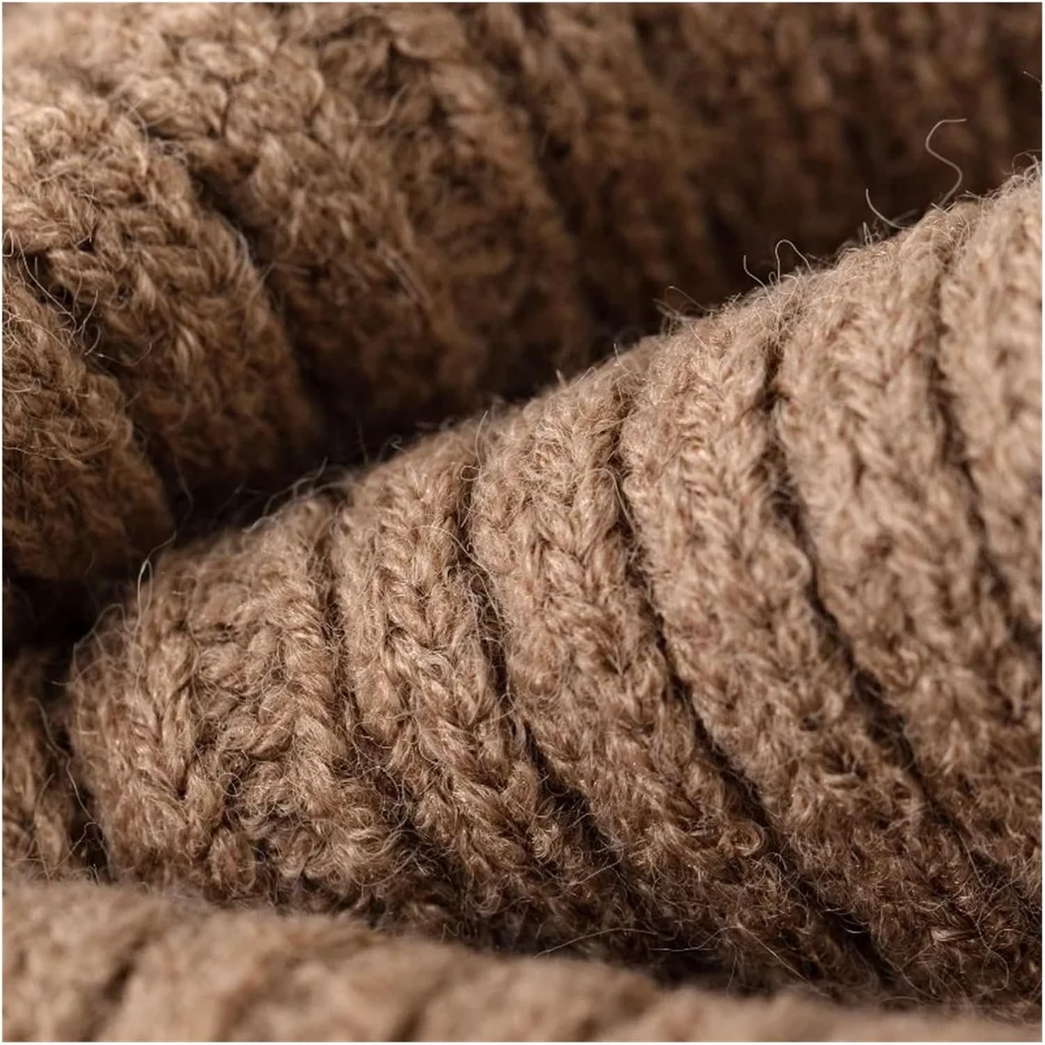 ​45cm Winter Leg Warmers Women With Buttons Thick Fleece Lined Boot Cuffs Knit Yoga Socks Solid Color Stacked Socks​