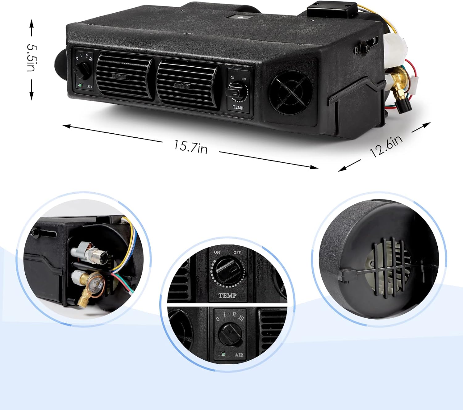 Universal A/C System for Cars, Trucks, Vans, Classic Cars, Pickup Trucks - 12V Air Conditioning Compressor Kit (Single Cold)