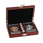 Marine Corps Gift Set | Playing Cards with USMC Dice | Officially Licensed Deck & EGA Dice | Great Gift for Marines | USMC Card & Dice Set