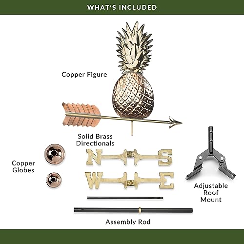 Miniatura 6 de Good Directions Veleta de piña, cobre puro