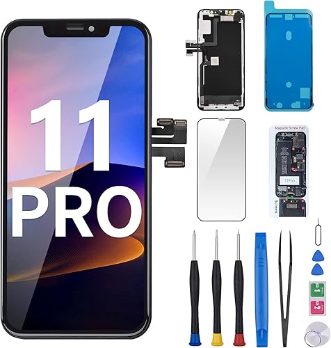 Reemplazo de pantalla para iPhone 11 Pro de 5.8 pulgadas con sensor de altavoz de oído, montaje completo, pantalla LCD táctil 3D 11pro herramientas