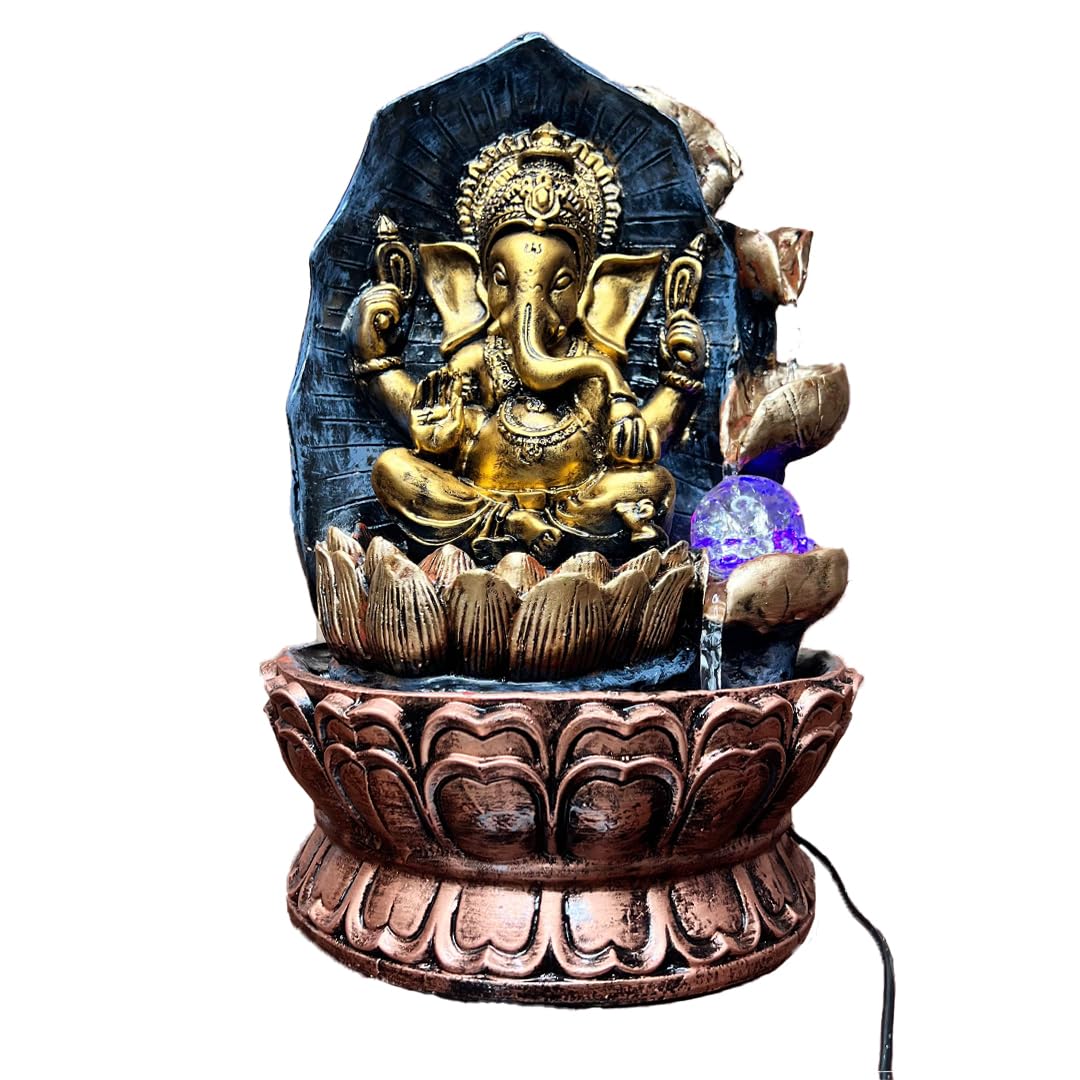 Water Fountains for Home Decor Ganesh Water Fountain with Aluminium