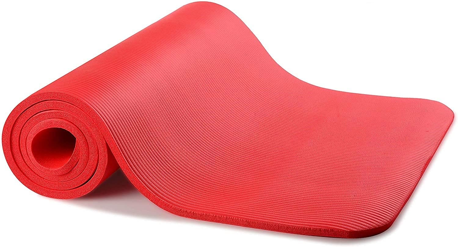XTROKE Yoga Mat for Gym Workout and Yoga Exercise, Anti-Slip Yoga Mat for Men & Women Fitness (Red) (B09DX96TG3) Amazon Price History, Amazon Price Tracker
