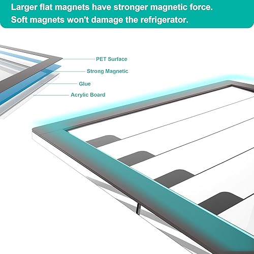 Miniatura 3 de Hemsyc Pizarra blanca de borrado en seco de 16 x 12 pulgadas para colgar en la pared con 1 estante acrílico, 1 borrador, 3 marcadores, 1 trapo, 4