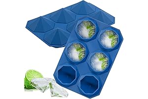 Extra Large Webake 2.15” Diamond Shape Ice Cube Molds