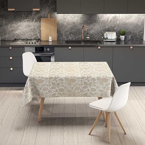 Vista 7 de Mantel Redondo para mesa de 4 sillas, diseño retro 60S 70S y 70S, decoración para comedor, 30 x 30 pulgadas