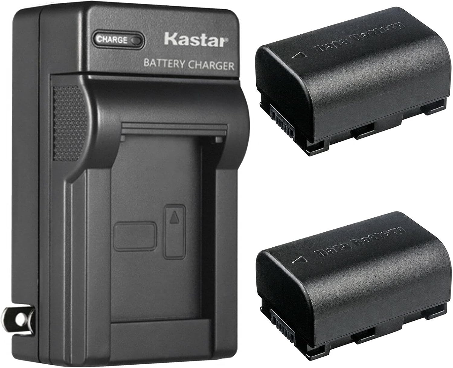 Kastar 2-Pack Battery and AC Wall Charger Replacement for JVC GZ-MS250BUS GZ-MS250U GZ-HM30 GZ-HM30BU GZ-HM30U GZ-HM33 GZ-HM35 GZ-HM35U GZ-HM40 GZ-HM50 GZ-HM50U GZ-HM65 GZ-HM300 GZ-HM300BU GZ-HM300BUS