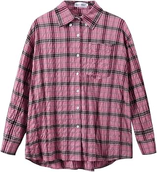 Amazon.co.jp: コンサート グッズ 同型 ピンクのチェック柄のシャツ