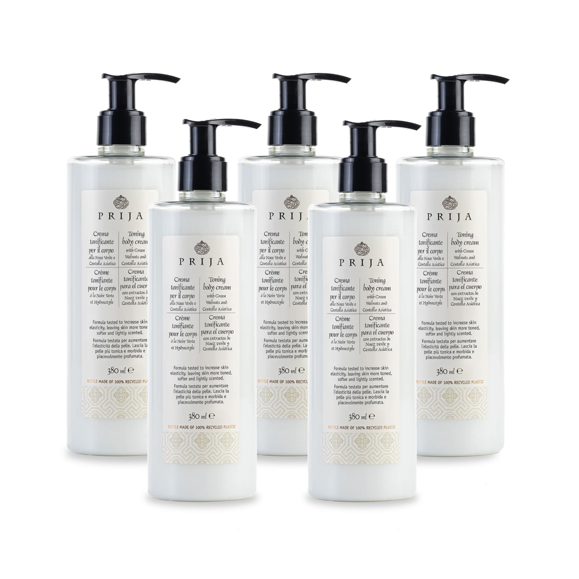 Prija Toning Body Cream Boosts Hydration and Elasticity with Avocado Oil and Green Walnut Extract