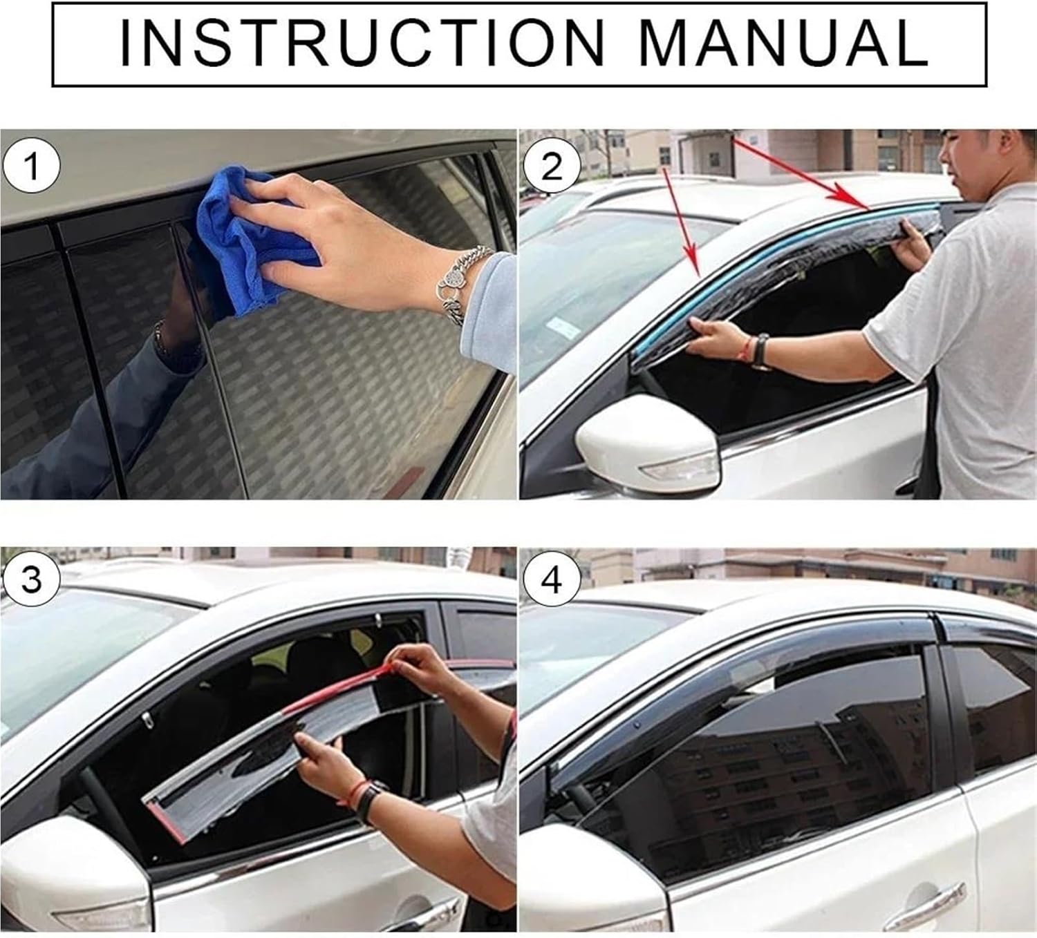 レインシールド に適合する レネゲード 2014-2023 ウィンドウバイザー ドアベントシェード ウィンドディフレクター クローム