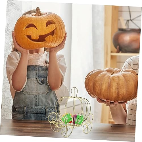 Miniatura 3 de IMIKEYA 3 cajas de calabaza fruta caja de dulces regalo bebé decoración regalos de Navidad boda florero princesa carruaje figura delicada