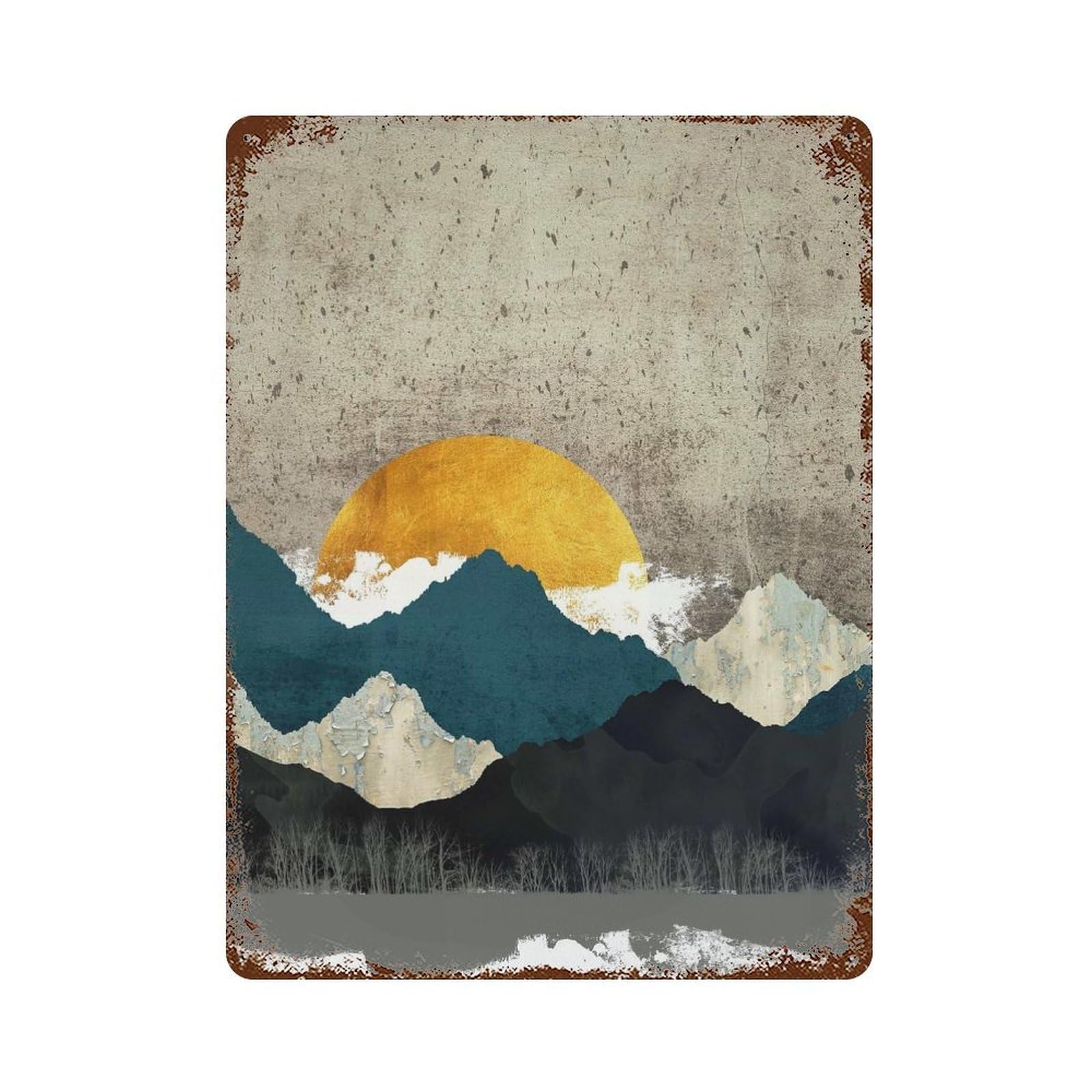 Thaw Rust Effect Tin Sign 15.7"x11.8", Rustic Home Decor for Cafe, Home Bar And Lounge Decor