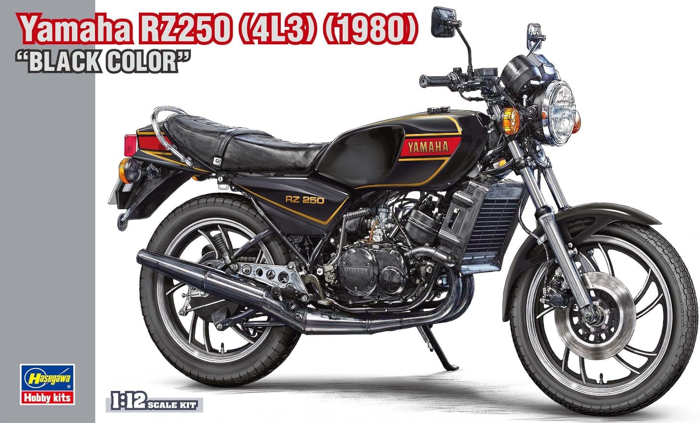Hasegawa 1:12 Scale Yamaha RZ250 1980 Black 621781-1/12