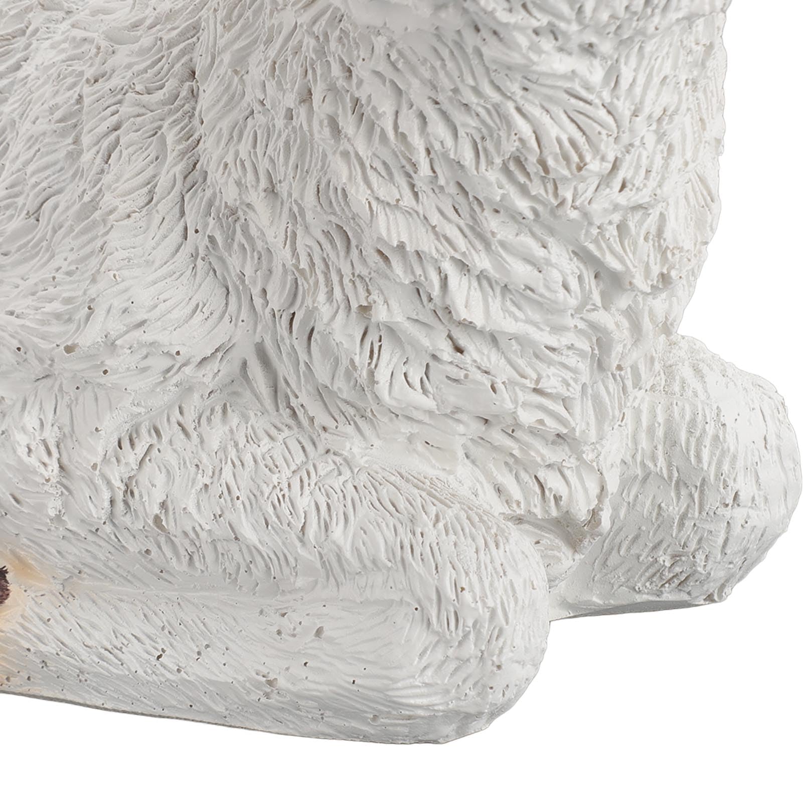 Aramox Figurka Wielkanocnego Baranka Ręcznie Wykonana żywica Owiec, śliczna Statua Zwierzęcia do Dekoracji Przydomowego Ogrodu, Trwała Ekspozycja Zajączka Wielkanocnego na Zewnątrz, w (35x14x20,5 cm