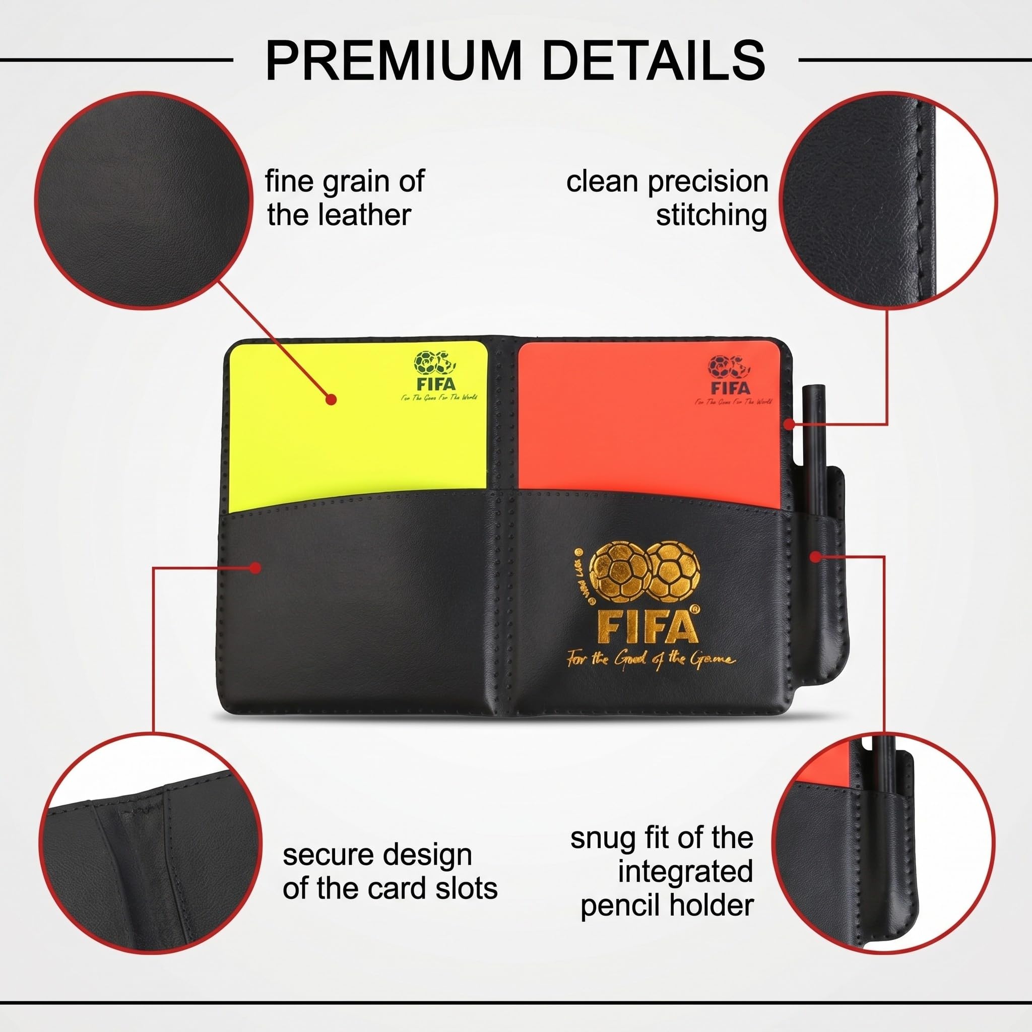 Kit de Tarjetas Árbitro Fútbol, PVC Tarjetas Amarillas y Rojas, con bolígrafo, Juego de Tarjetas de Árbitro Deportivo de Fútbol, para Partidos de Fútbol Deporte Escolar, Baloncesto