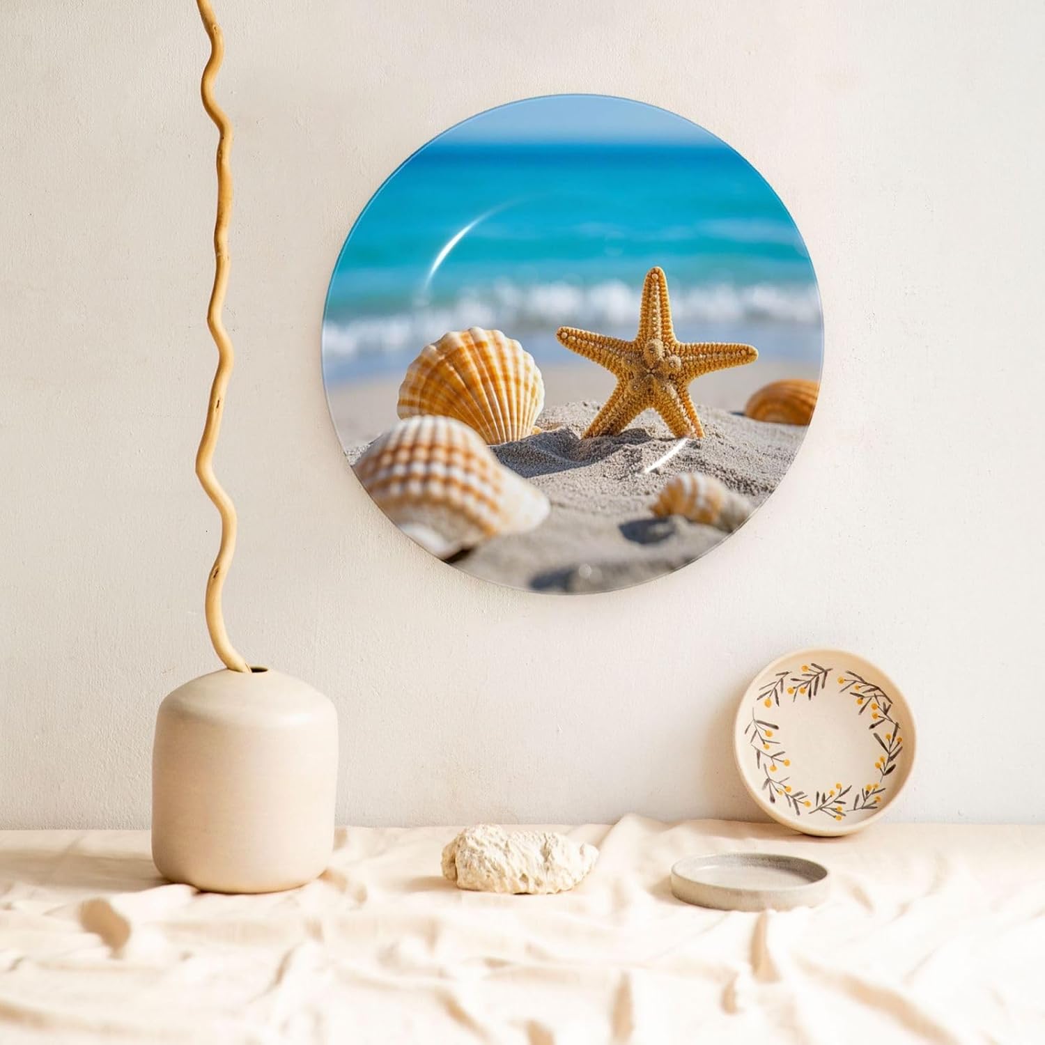 Decorative Plate Art Crafts Bone China Decorative Plate with Display Rack Souvenir Wall Decor Ceramic Ornaments Dinner Plates Ceramic Decoratives Plates for Home Office 10in