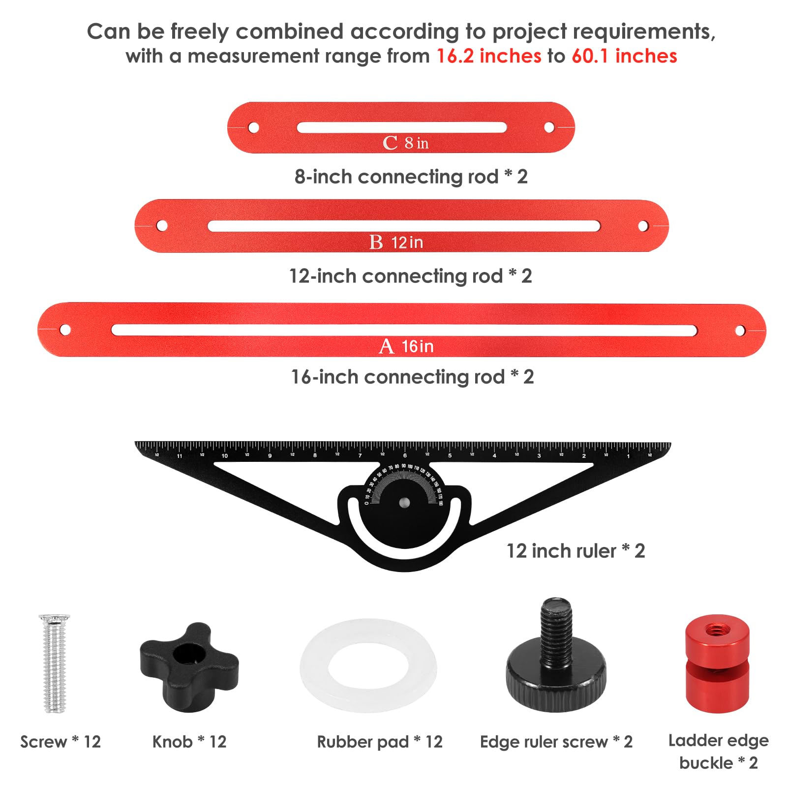 Stair Tread Template Tool - Clapmrix Locking Stair Tread 62.1IN 1