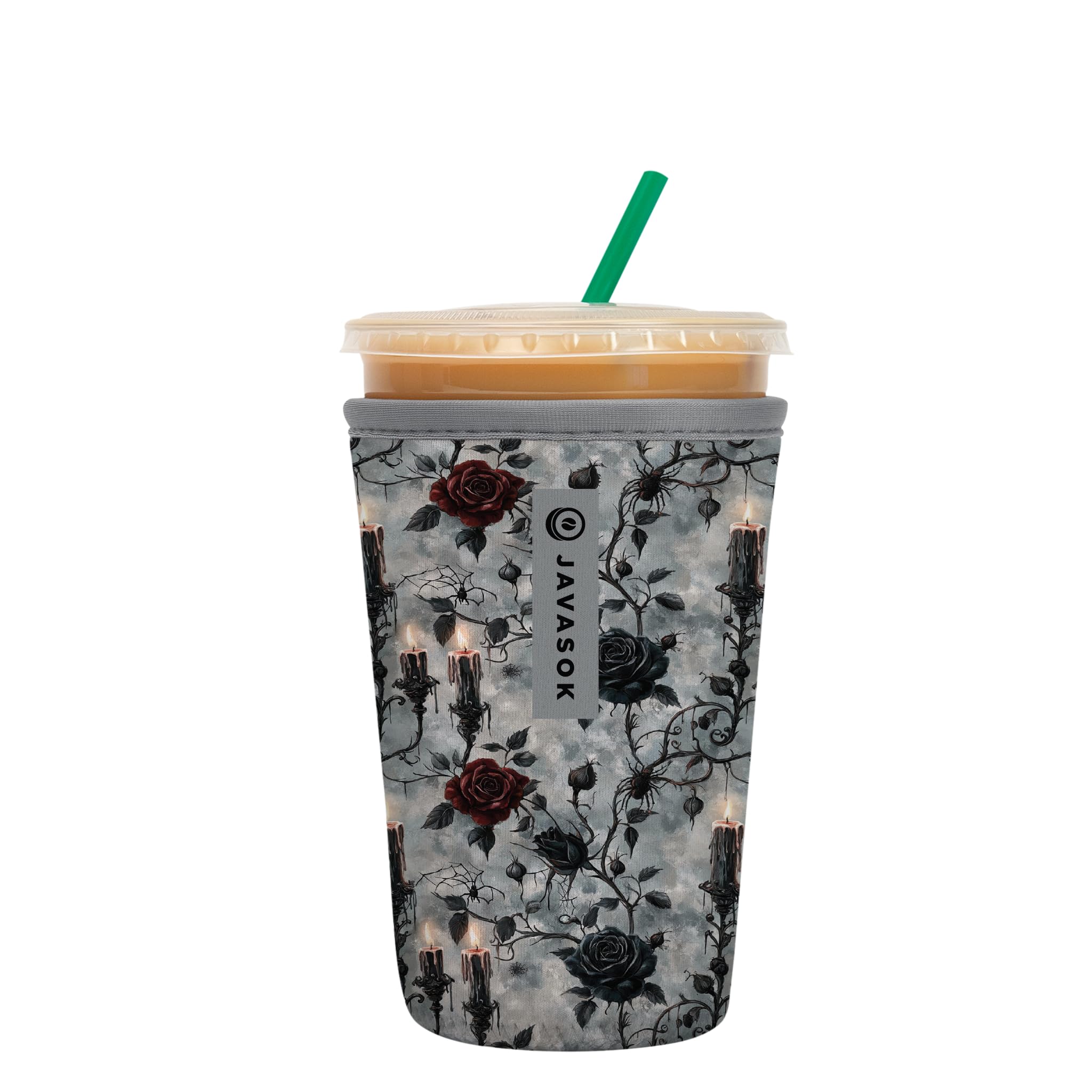 Sok It JavaSok Iced Coffee &amp; Cold Soda Insulated Neoprene Cup Sleeve (Blackthorn Manor, Medium: 22-28oz)