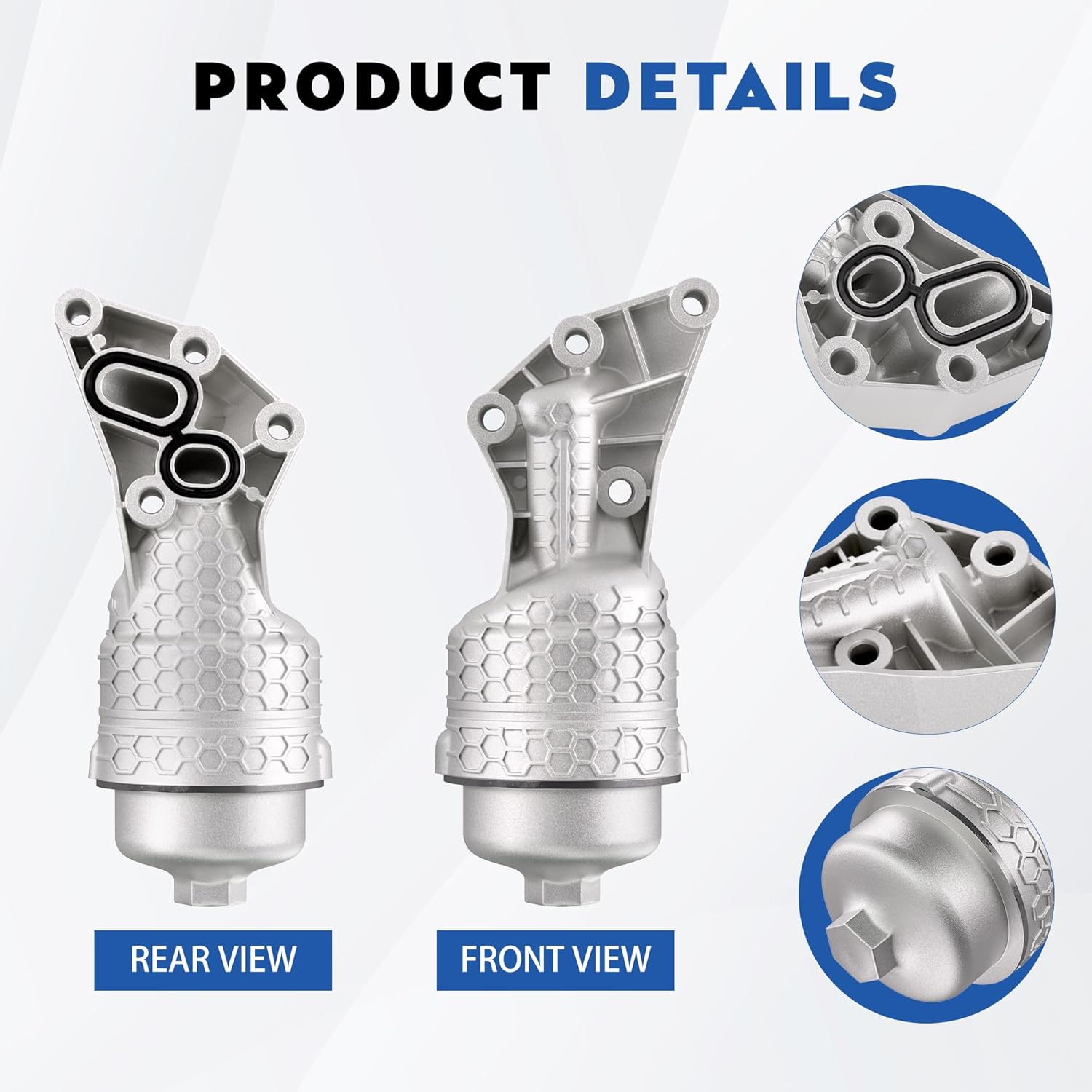 26300-3LAA0 Upgrade Aluminum Oil Filter Housing Complete Assembly Fit for Kia Telluride 20-24, Sedona 19-21, Sorento 19-20, Cadenza 17-20, Hyundai Genesis G80 17-20, Palisade 20-24