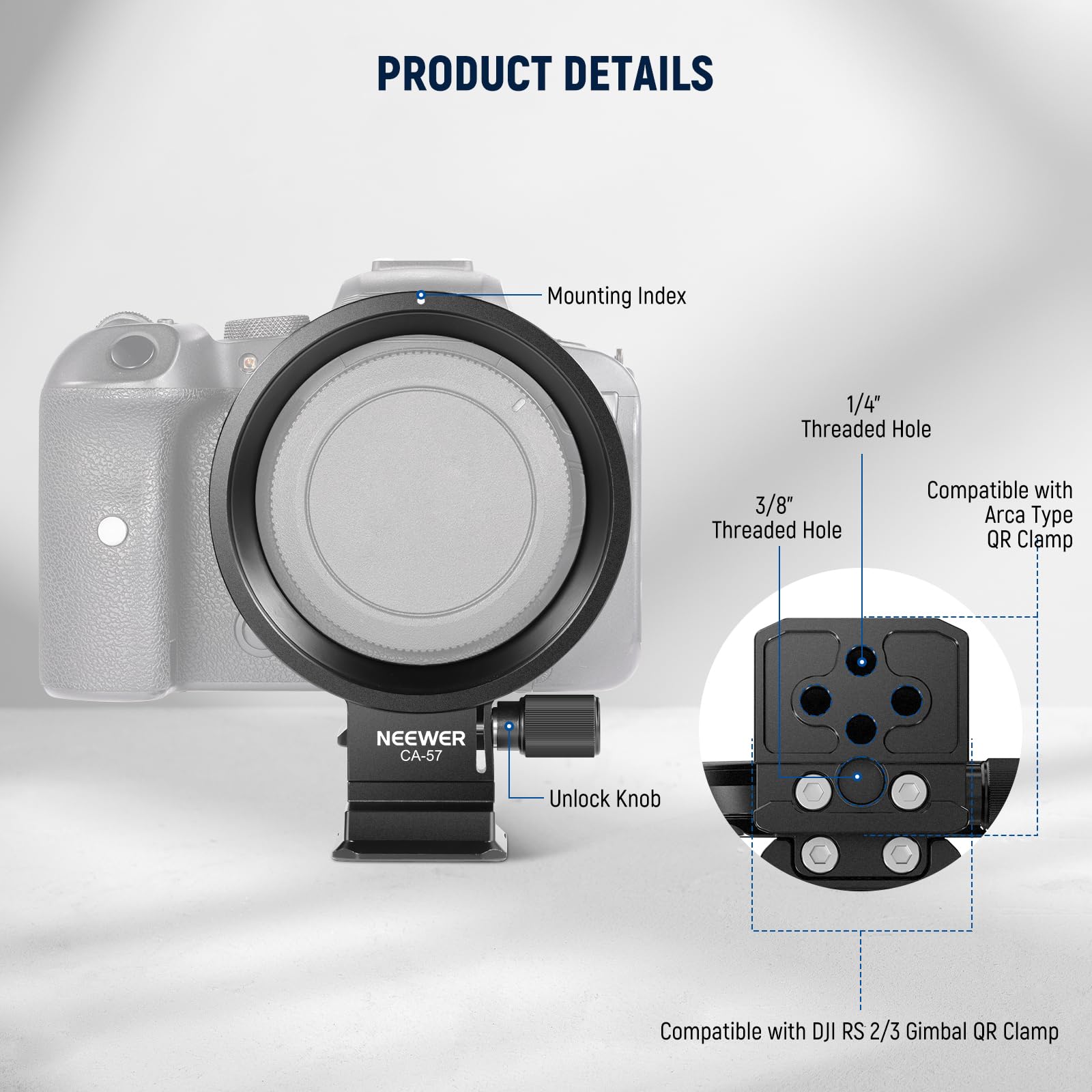 Canon R5c Canon R5 Lens Mount Canon R5 Camera Collar Rotating