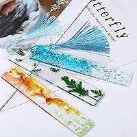 Vista 5 de 20 PCS 5.5 Inch Rectangle Silicone Bookmark Mold DIY Bookmark Resin Mold Bookmarks Silicone Molds Making Molds Epoxy Resin Mould Kit for DIY Casting