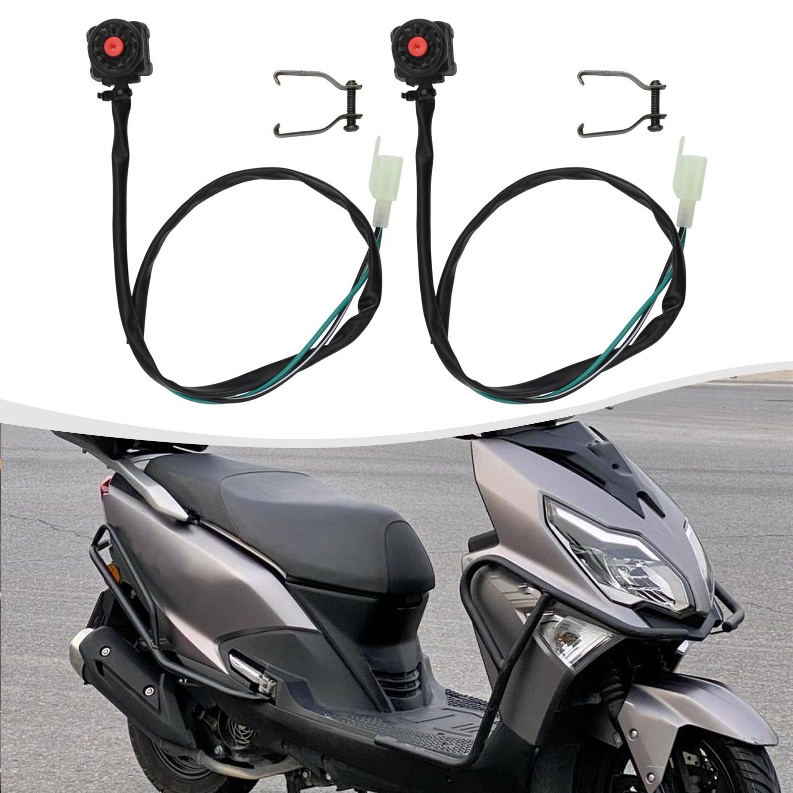 Interruttore di spegnimento per moto con pulsante di avviamento, interruttore motore, rosso