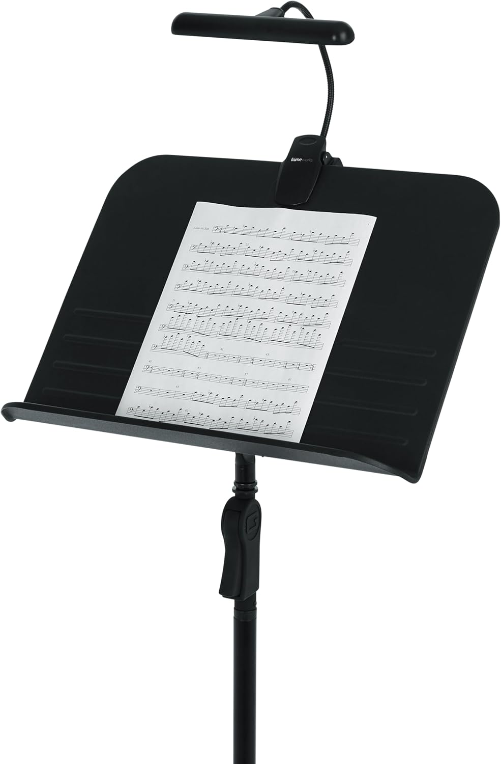 Gator Frameworks Music Stand Lamp Light with Adjustable Goose Neck, Red LED (GFWMUSLEDR)