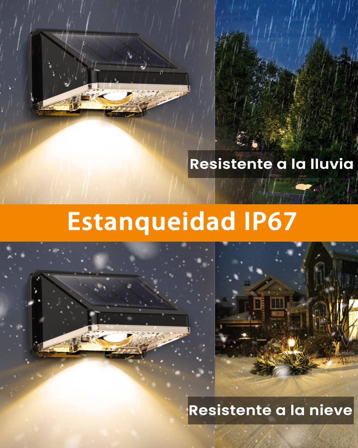 Aplique Solar Pared Exterior，Luz Solar Exteriore，IP67 Impermeable Luces Solares Exterior Jardín Diseño Inalámbrico Para Vallas Patio Balcones Y Terrazas，16Pack