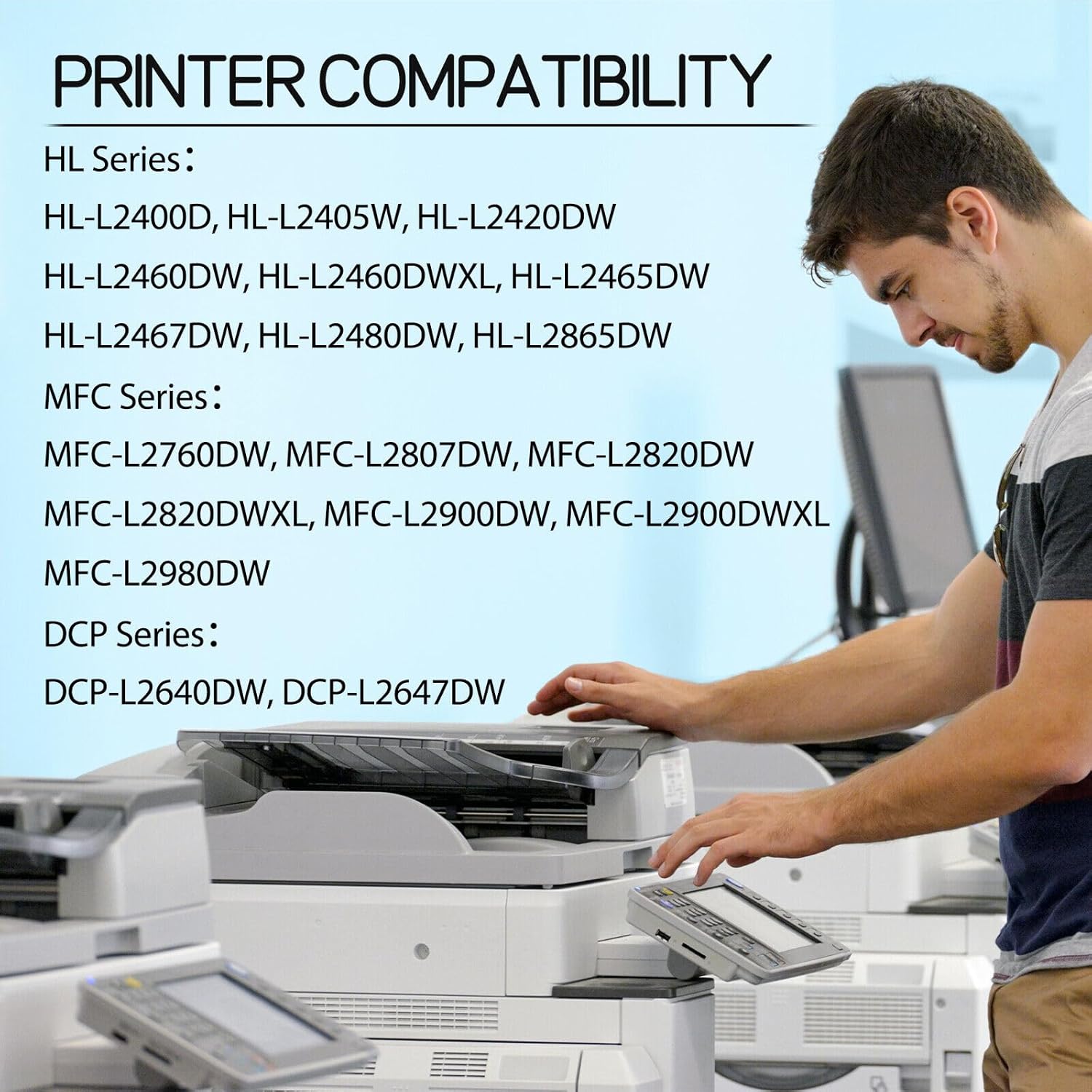 USUPERINK Compatible for Brother TN830 TN830XL Toner Cartridge & DR830 Drum Unit Set use in HL-L2460DW HL-L2480DW HL-L2400D HL-L2405W MFC-L2820DW DCP-L2640DW Laser Printer (1 Drum,2 Toner)