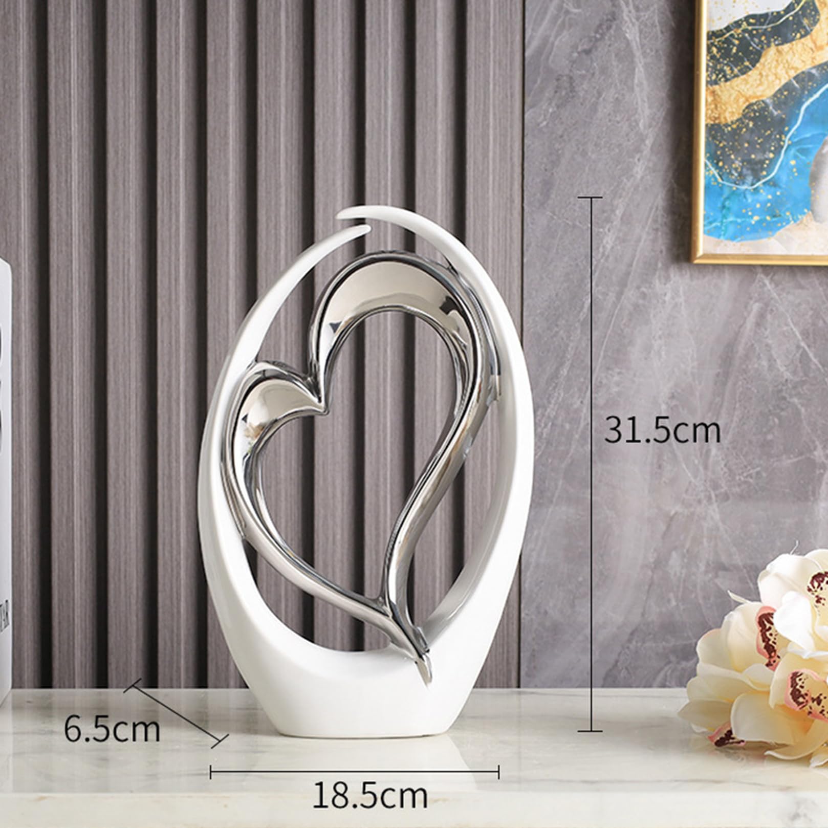 Amazon.co.jp: JAnjiaLxY 置物 北欧風 F ハート像 抽象芸術 装飾