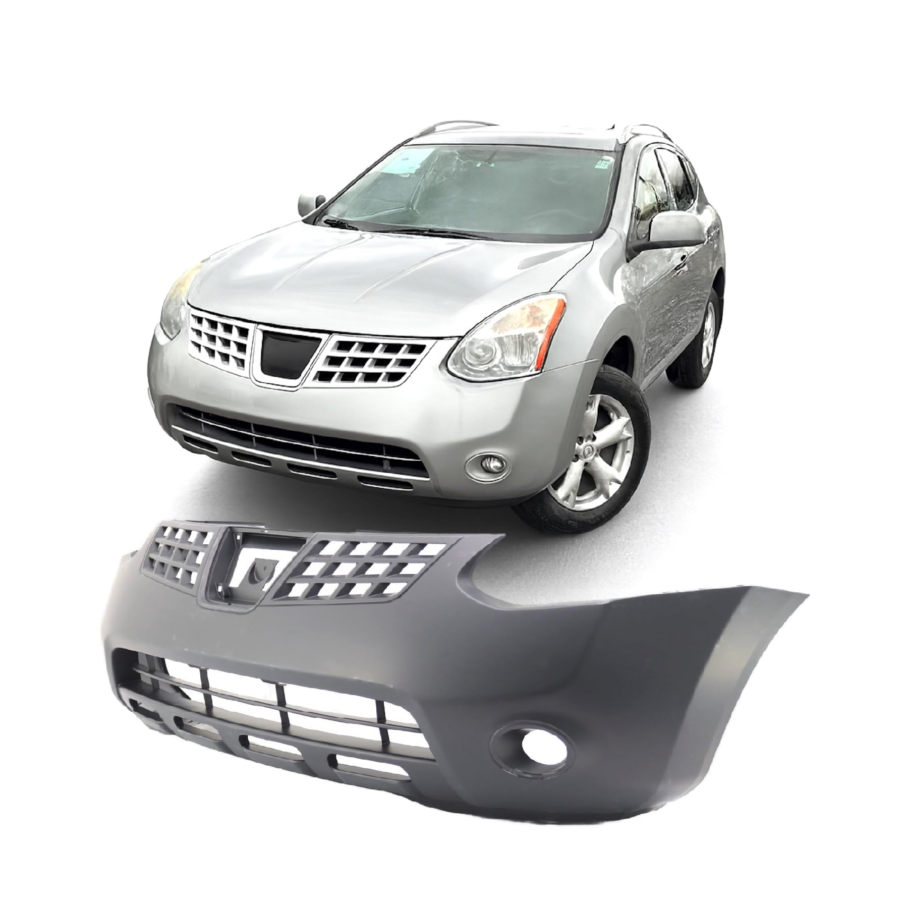 FitParts Compatible with Nissan Rogue 2008–2010 Front Bumper Cover