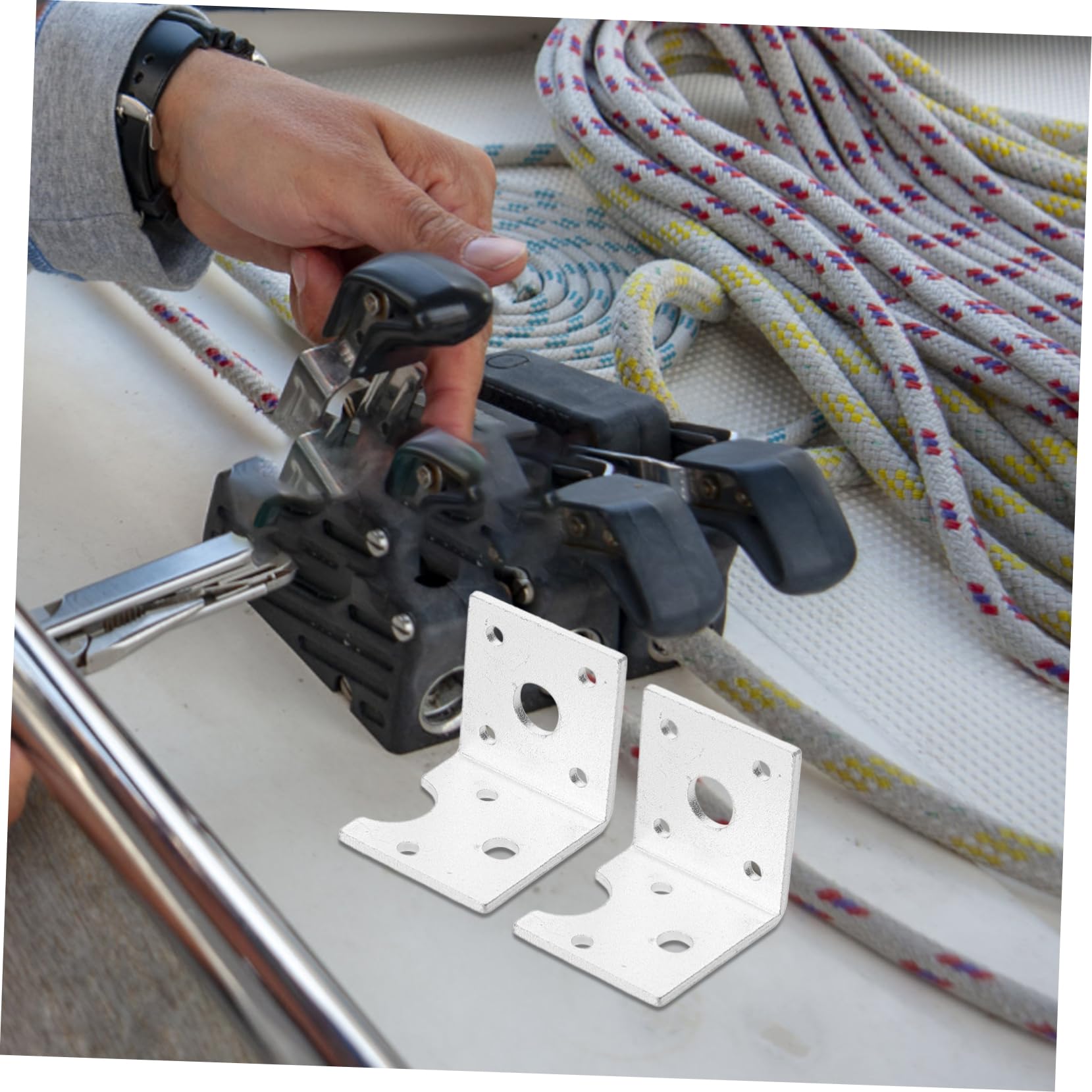 BRIGHTFUFU 1set Sturdy Kayak Engine Bracket Trolling Motor Mount Stand for Kayak Fishing Boat Canoe Dinghy Material Motor Accessories