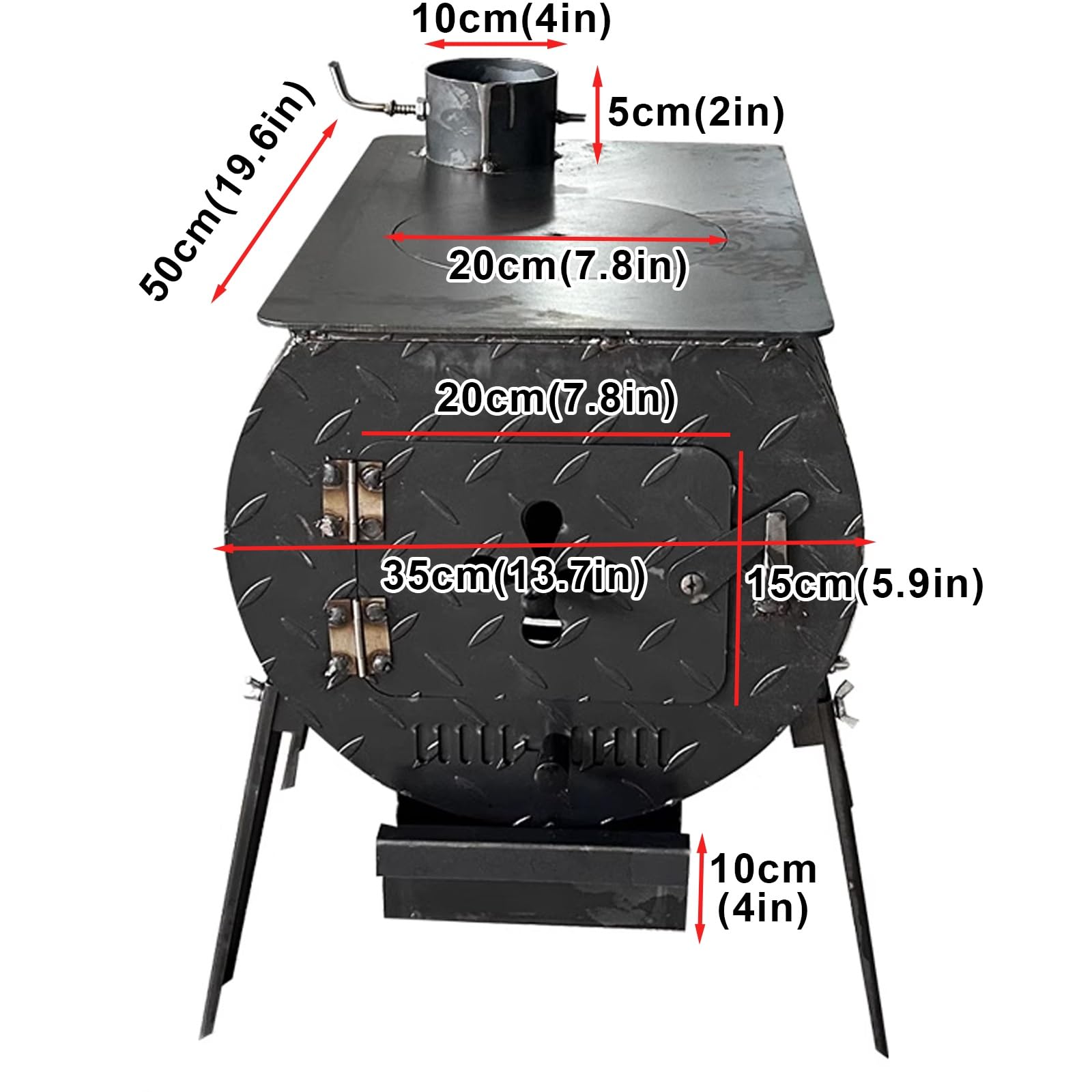 Stufa a Legna In Ghisa Resistente Alle Alte Temperature, Stufa a Legna Economica Multiuso per Bollire L'acqua, Cucinare e Grigliare, per uso Interno ed Esterno(50 * 35cm)
