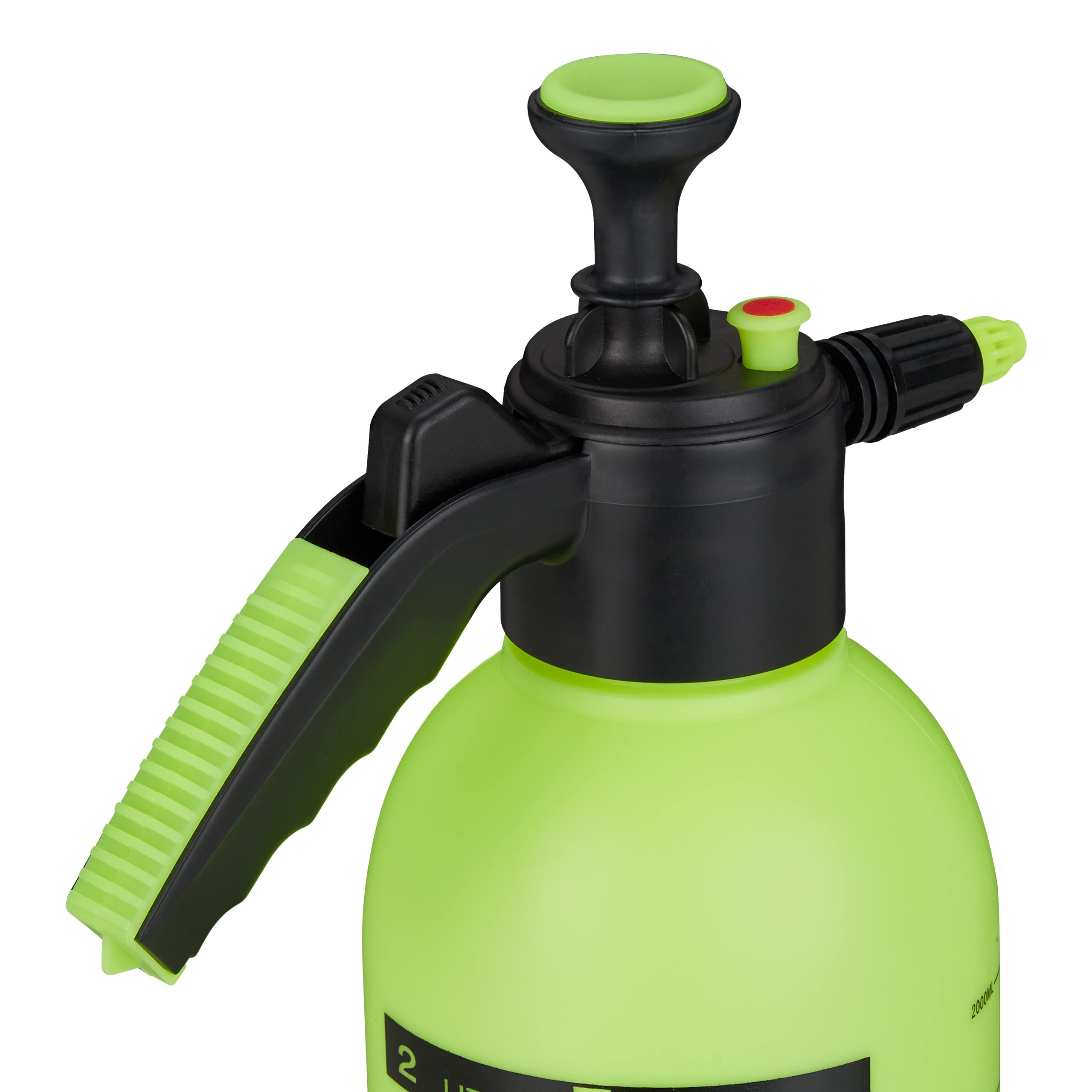 Relaxdays 2X Spruzzatore a Pressione da 2 L, Ugello Regolabile, Nebulizzatore Acqua e Diserbante, da Giardino, Verde Nero