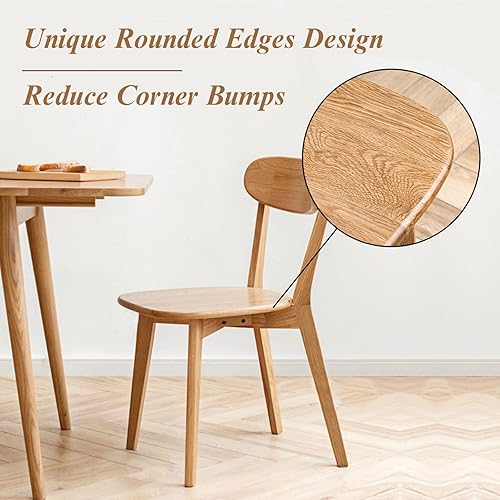 Miniatura 6 de Bamskov Sillas de comedor 100% madera de roble macizo, prácticas sillas de cocina - Silla de madera para comedor, cocina (1, negro)