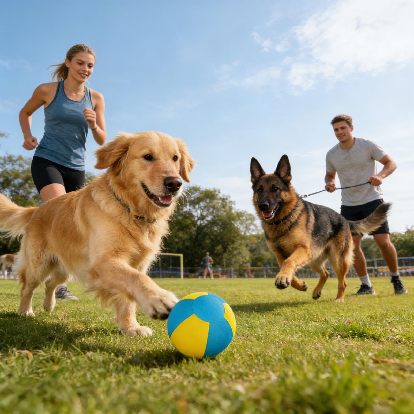 Herding Ball – Ballon mobile interactif – 20,5 x 13 x 13 cm – Jouet pour chien – pour jouer en plein air, stress, tension, ennui, stimulation, enrichissement