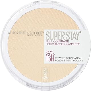 Maybelline New York Super Stay Full Coverage Powder Foundation Makeup , 120 Classic Ivory, 0.21 Oz,1 Count (Pack of 1)